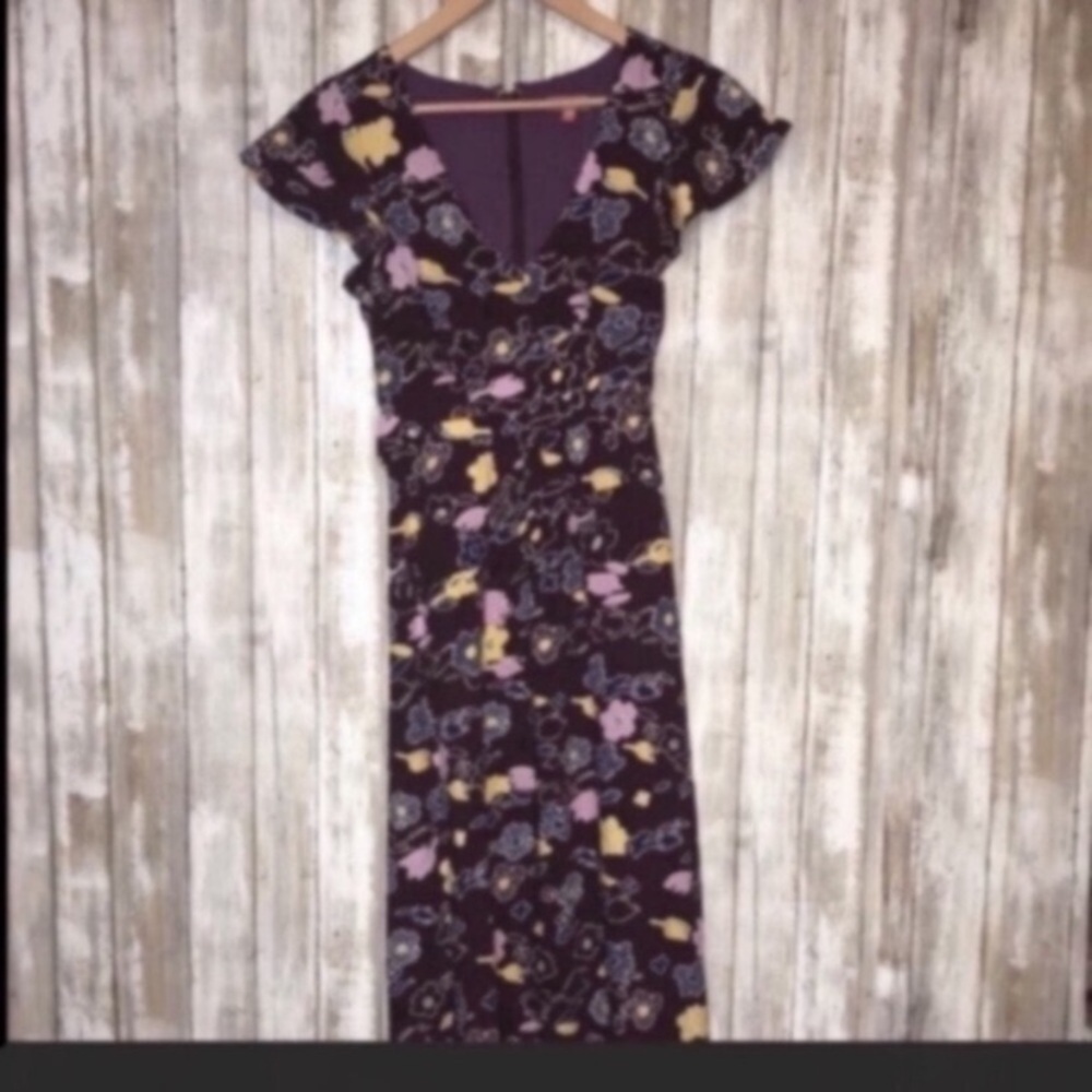 Modcloth Burgundy Retro High Low Dress - Picture 9 of 13